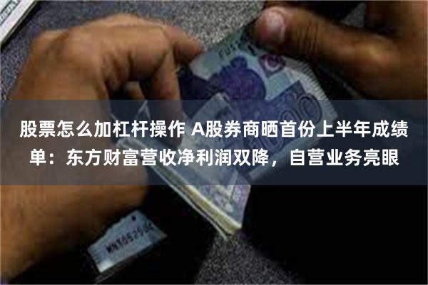 股票怎么加杠杆操作 A股券商晒首份上半年成绩单：东方财富营收净利润双降，自营业务亮眼