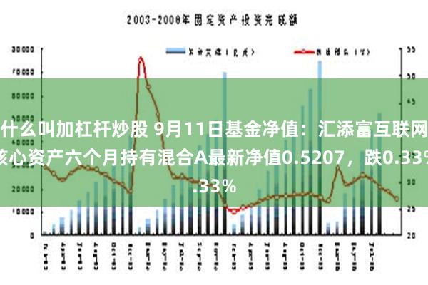 什么叫加杠杆炒股 9月11日基金净值：汇添富互联网核心资产六个月持有混合A最新净值0.5207，跌0.33%