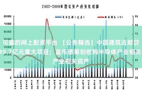 可靠的网上配资平台 【公告精选】中国建筑近期获得149.7亿元重大项目；富乐德筹划收购半导体产业相关资产