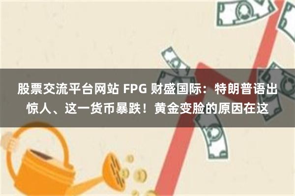 股票交流平台网站 FPG 财盛国际：特朗普语出惊人、这一货币暴跌！黄金变脸的原因在这