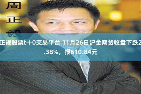 正规股票t十0交易平台 11月26日沪金期货收盘下跌2.38%，报610.84元