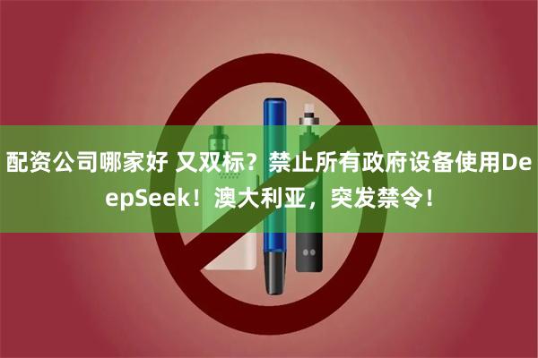 配资公司哪家好 又双标？禁止所有政府设备使用DeepSeek！澳大利亚，突发禁令！