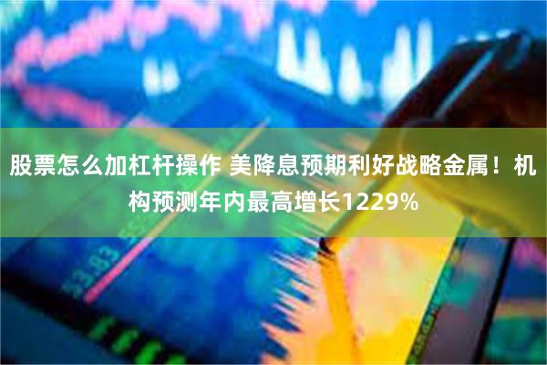 股票怎么加杠杆操作 美降息预期利好战略金属！机构预测年内最高增长1229%